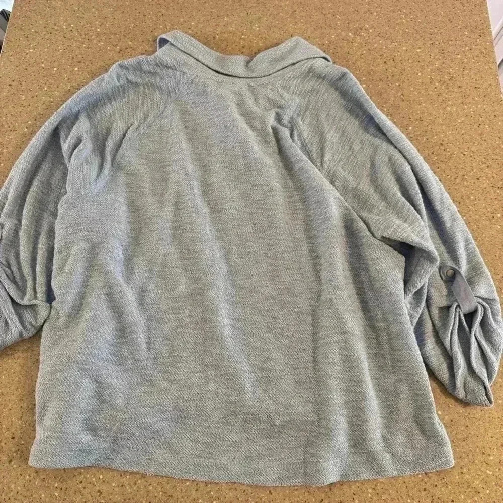 Ruby Rd Top Women's 3X Pullover Shirt Roll Tab Or LS Lace Up Chest - Picture 4 of 8
